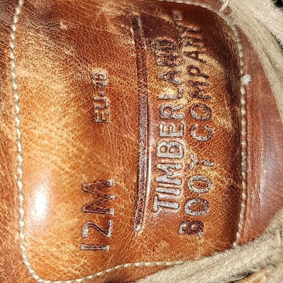 Vintage. Timberland Boot Company. Re-worked leather details. Men's size 12 - Picture 2 of 16